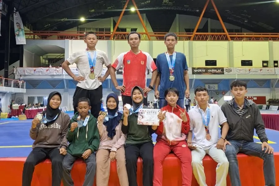 7 Atlet Wushu Kabupaten Kediri Borong Medali di Kejurprov 2025