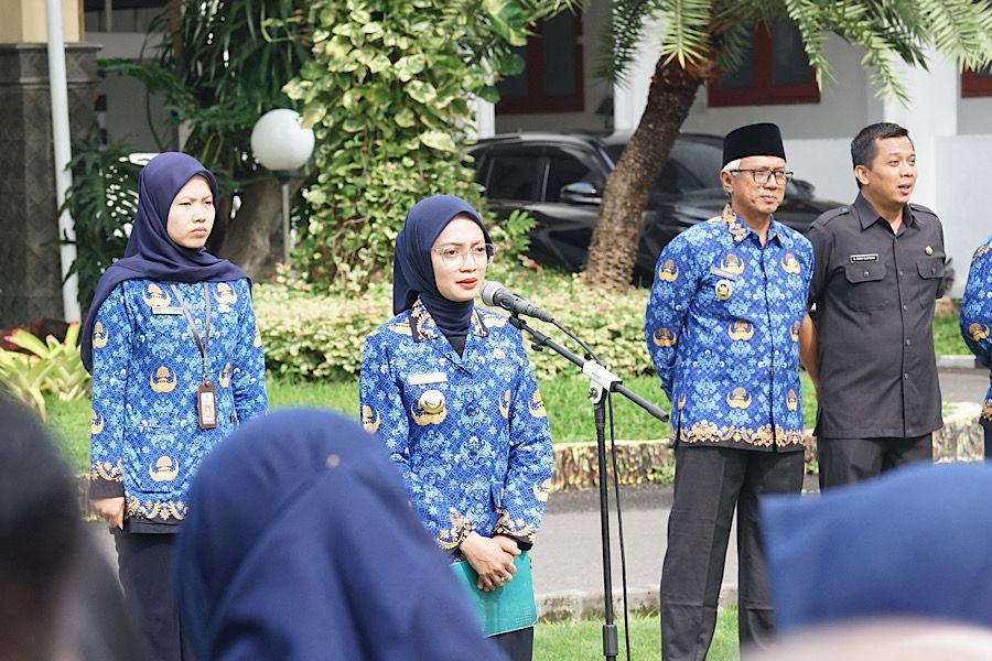 Mbak Vinanda Tegaskan Kesiapsiagaan Hadapi Musim Hujan Saat Pimpin Apel Pagi Mbak Vinanda