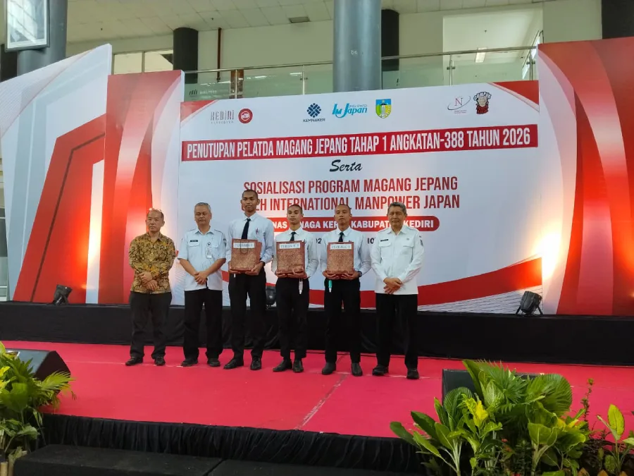Pemkab Kediri Lepas 96 Peserta Magang Jepang 2026, Sekda Wanti-Wanti Jaga Etika Medsos