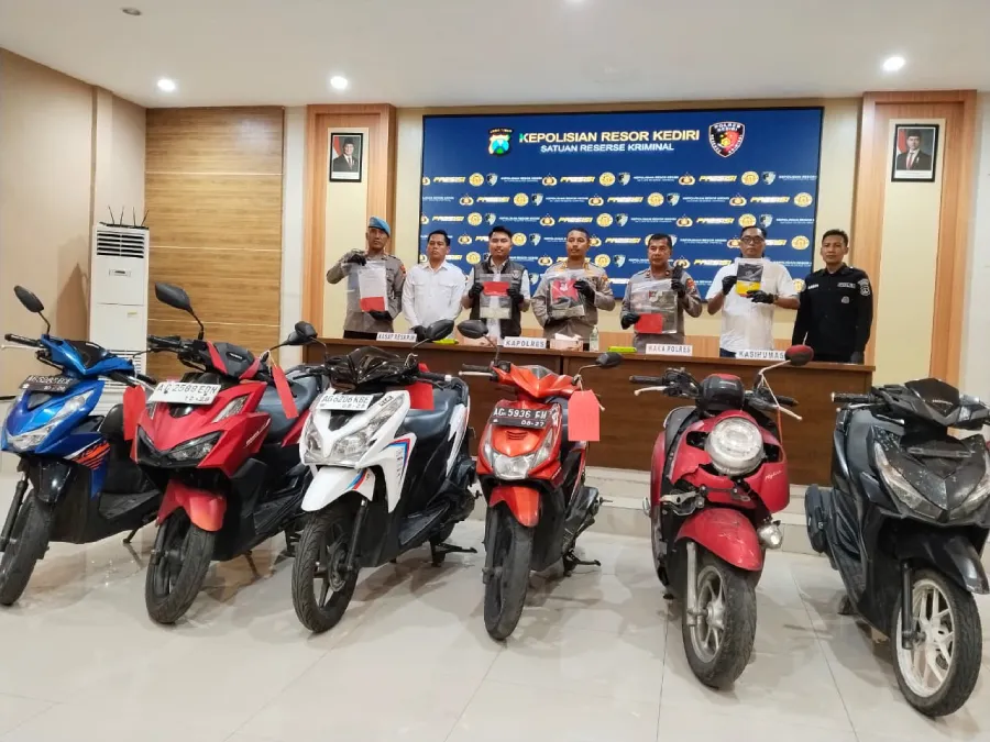 Polres Kediri Ungkap Kasus Curanmor dan Kembalikan Barang Bukti