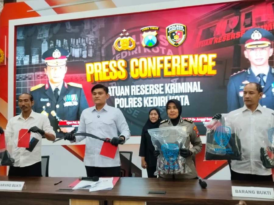 Satreskrim Polres Kediri Kota Ungkap Dua Kasus Pengeroyokan