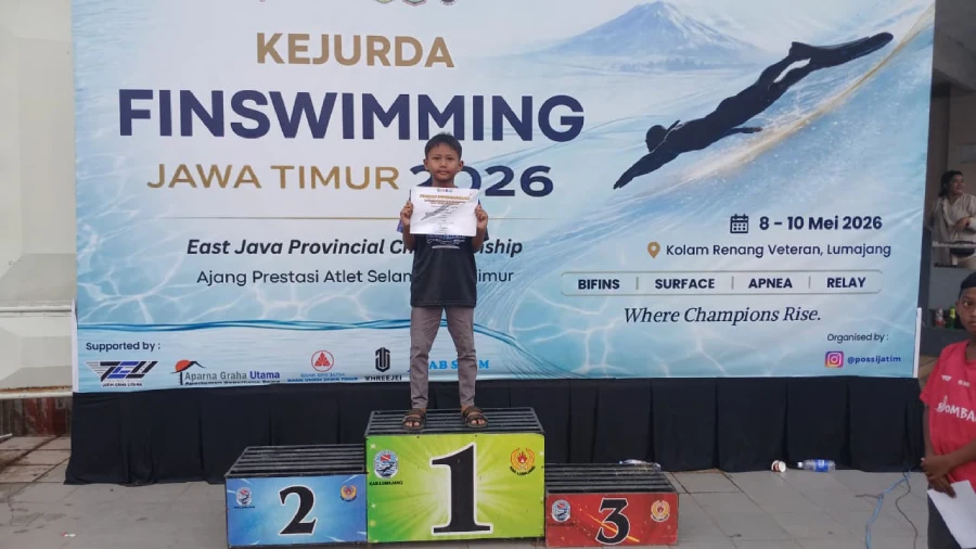 Bidik Porprov 2027, POSSI Kediri Awali Langkah dengan 14 Medali di Kejurda Finswiming Jawa Timur 2026