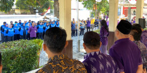 Apel Bersama dipimpin Wali Kota Kediri Vinanda Prameswati di Kecamatan Pesantren Kota Kediri.
