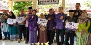 Apel Bersama dan penyaluran bantuan oleh Wali Kota Kediri Vinanda Prameswati di Kecamatan Pesantren Kota Kediri.