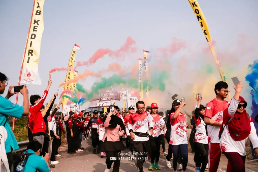 KONI Kabupaten Kediri Sukses Gelar Kelud Flag Summit, Tahun Ini Dimeriahkan Fun Run