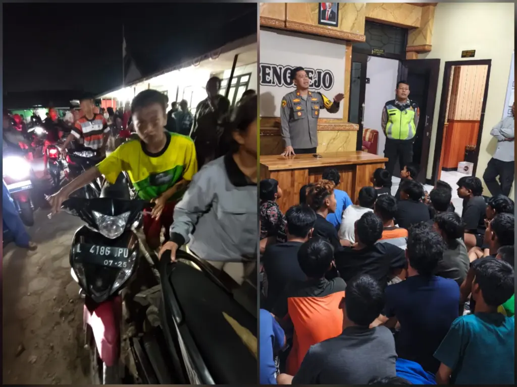 Polisi Gerebek Balap Liar di Gampengrejo, 35 Motor dan 42 Anak Diamankan