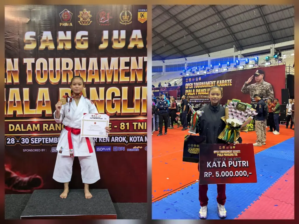 Hampir 200 Medali, Karateka Kediri Cheisya Aurelia Bidik Emas di Piala Bergilir Jatim