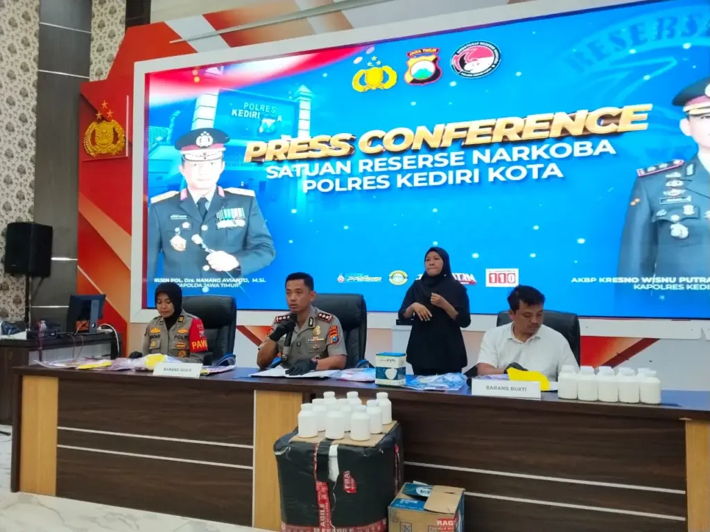 Polres Kediri Ringkus 21 Tersangka Narkoba, 5 Diantaranya Residivis